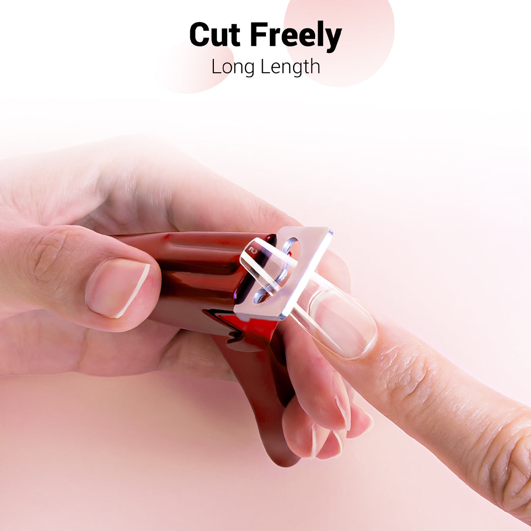 XXL Long Coffin Nail Tips – Clear full Cover - 图片5