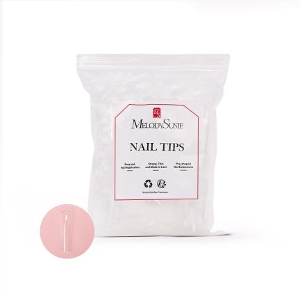 XXL Long Coffin Nail Tips – Clear full Cover