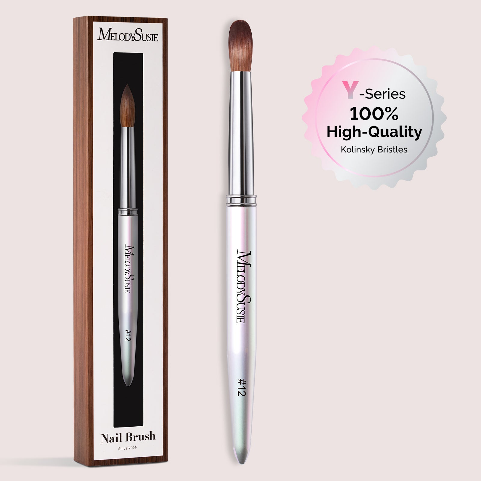 Y-Series 100% High-Quality Kolinsky Acrylic Nail Brush - 图片8