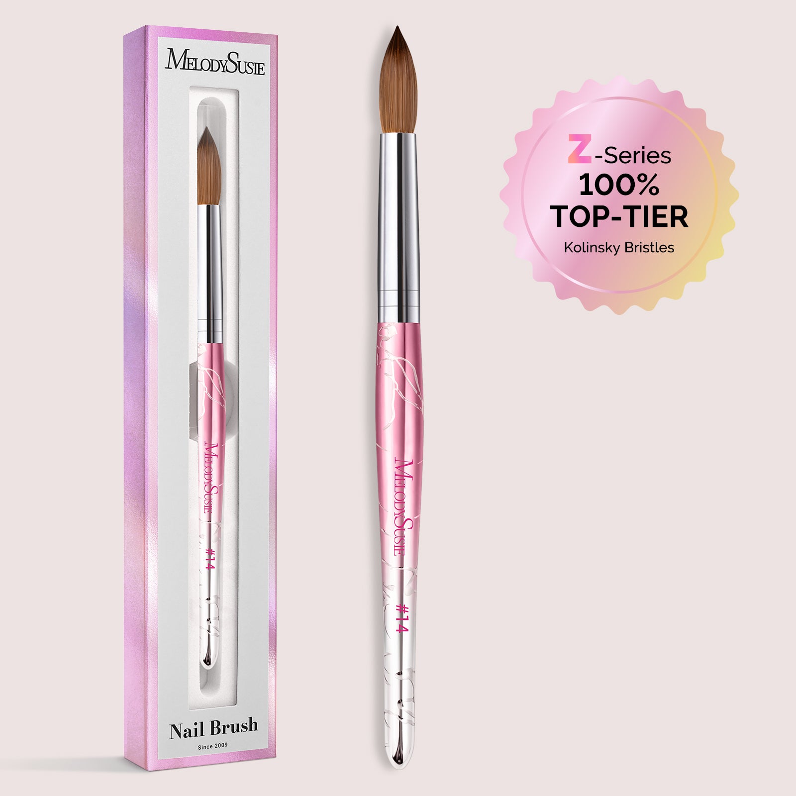 Z-Series 100% Top-Tier Kolinsky Acrylic Nail Brush - 图片4