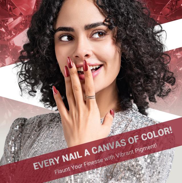 Z030 Red Glitter - TPO-Free Thick Gel Nail Polish(15ml)