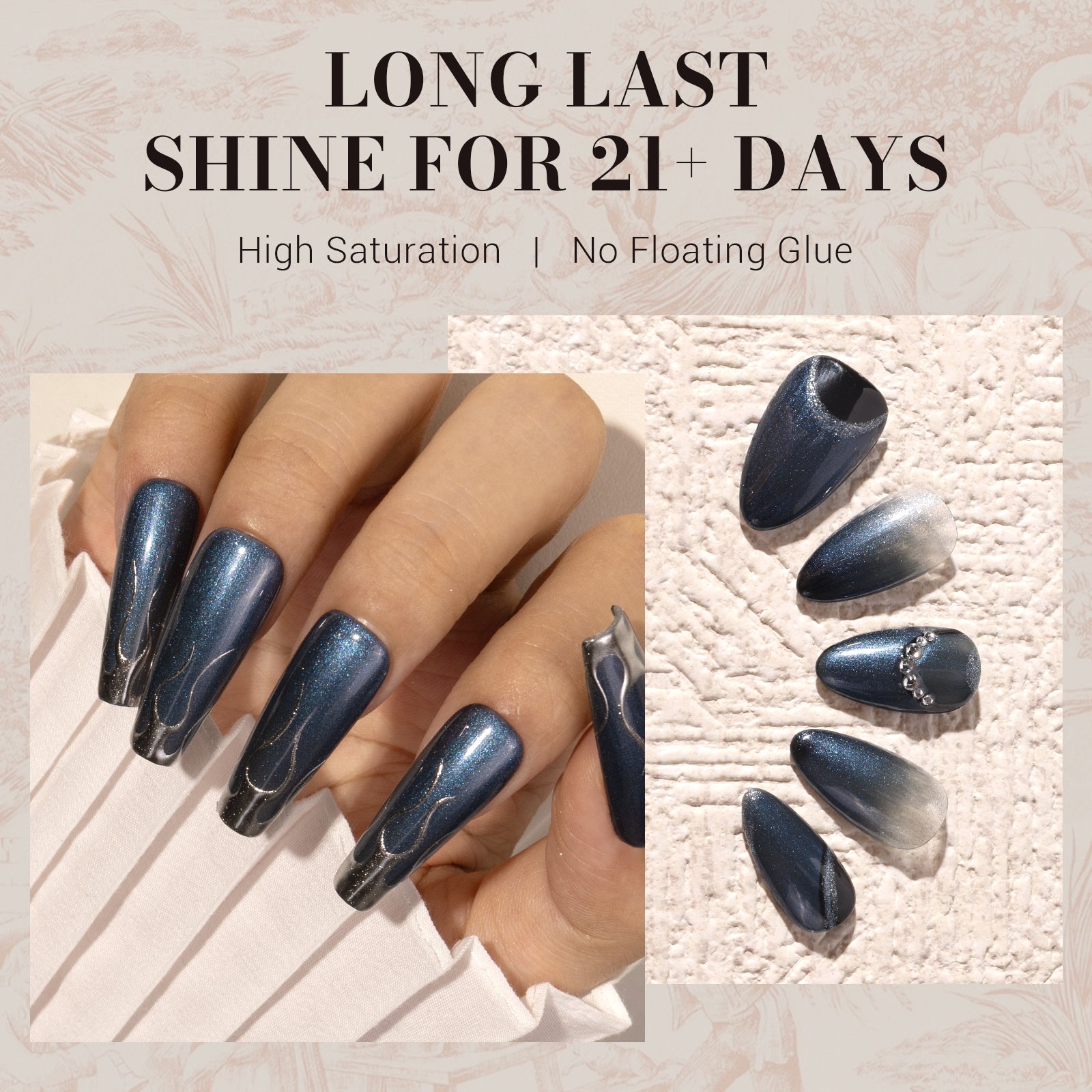 Z036 Magical Ocean Blue - TPO-Free Faster UV Curing Gel Nail Polish 0.5 fl oz/15ml - 图片4