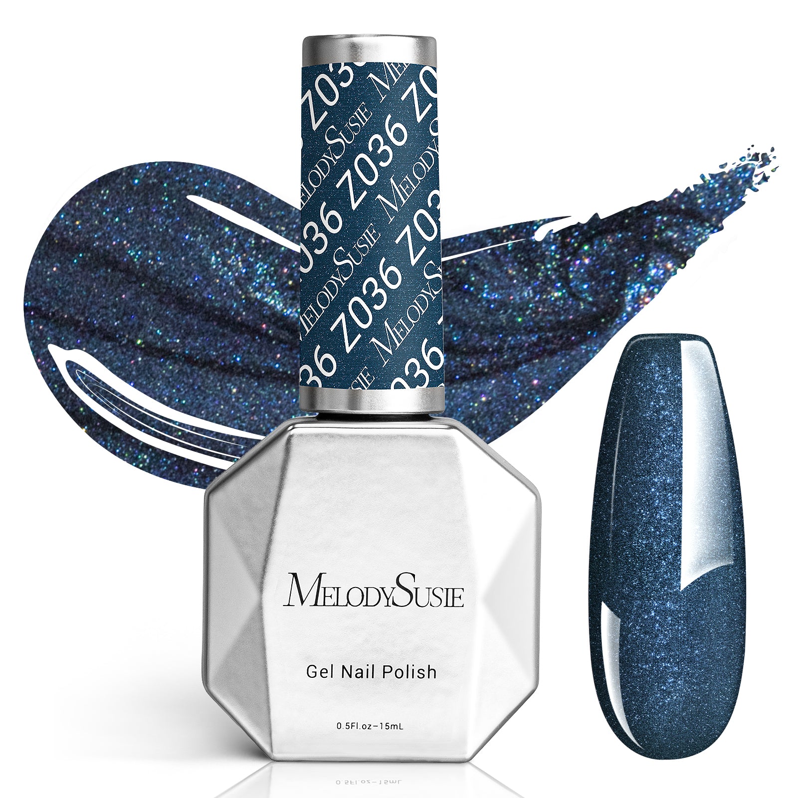 Z036 Magical Ocean Blue - TPO-Free Faster UV Curing Gel Nail Polish 0.5 fl oz/15ml