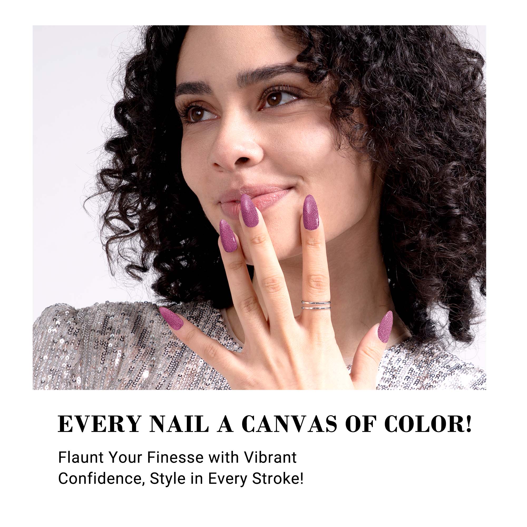 Z040 Violet Glitter - TPO-Free Thick Gel Nail Polish(15ml) - 图片4