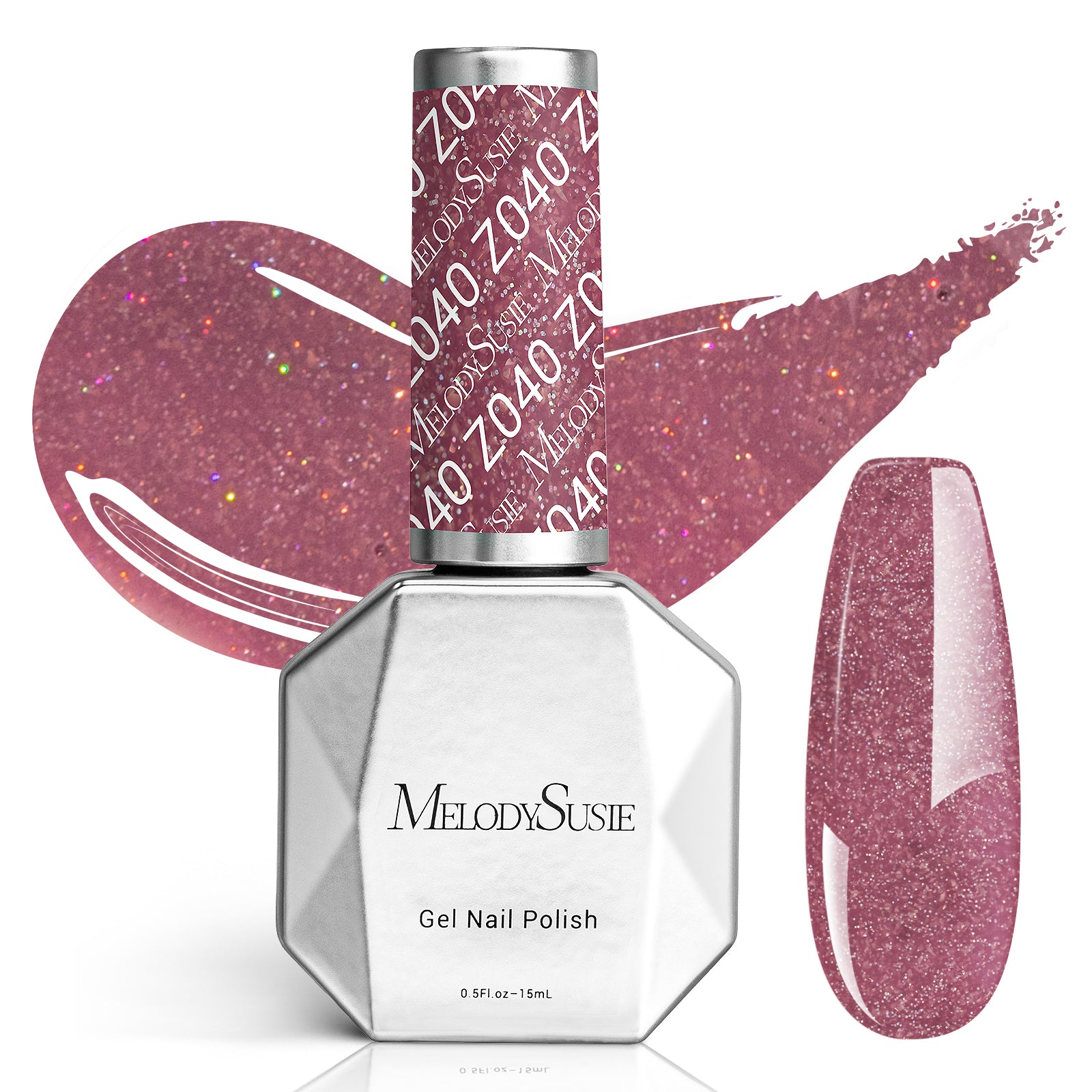 Z040 Soft Plum Pink - TPO-Free Faster UV Curing Gel Nail Polish 0.5 fl oz/15ml