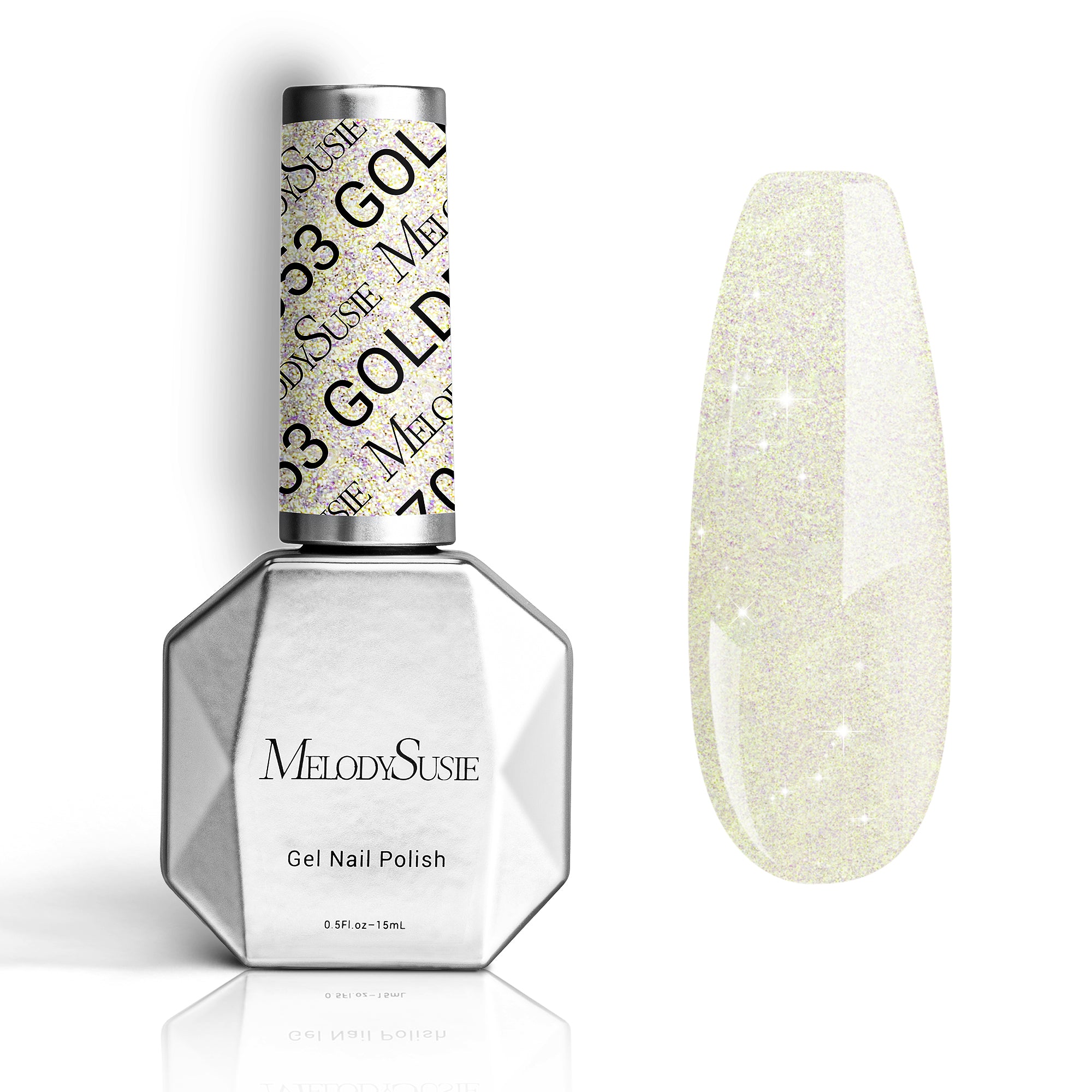 Z053 Translucent Jelly Glitter White - TPO-Free Thick Gel Nail Polish(15ml)