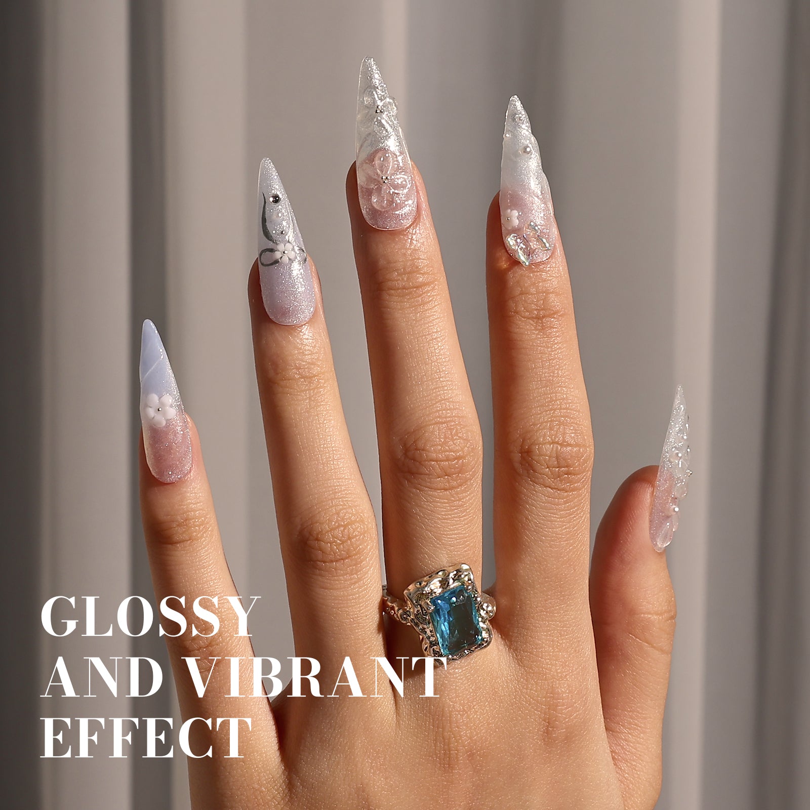 Z054 Starry White - TPO-Free Faster UV Curing Gel Nail Polish 0.5 fl oz/15ml - 图片5