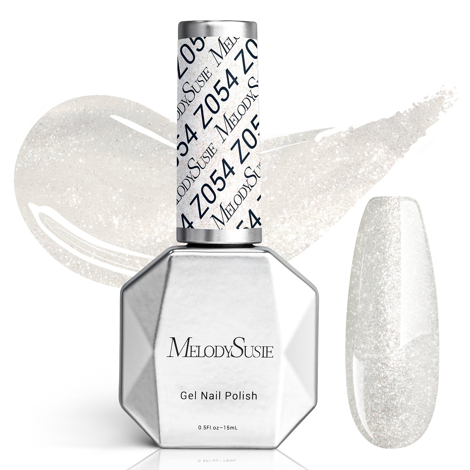 Z054 Starry White - TPO-Free Faster UV Curing Gel Nail Polish 0.5 fl oz/15ml