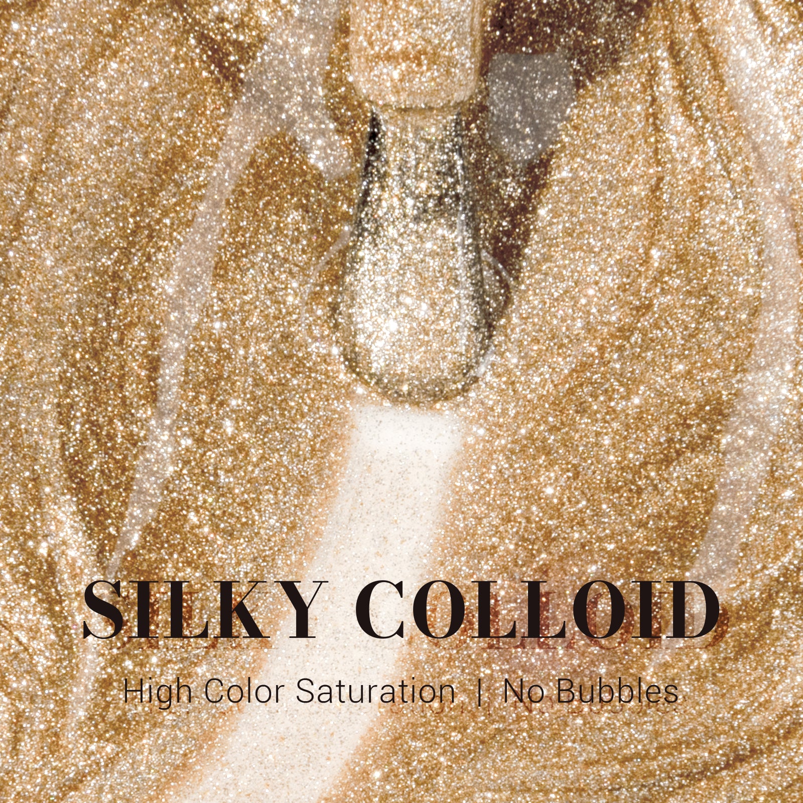 Z159 Champagne Glitter - TPO-Free Faster UV Curing Gel Nail Polish 0.5 fl oz/15ml - 图片2