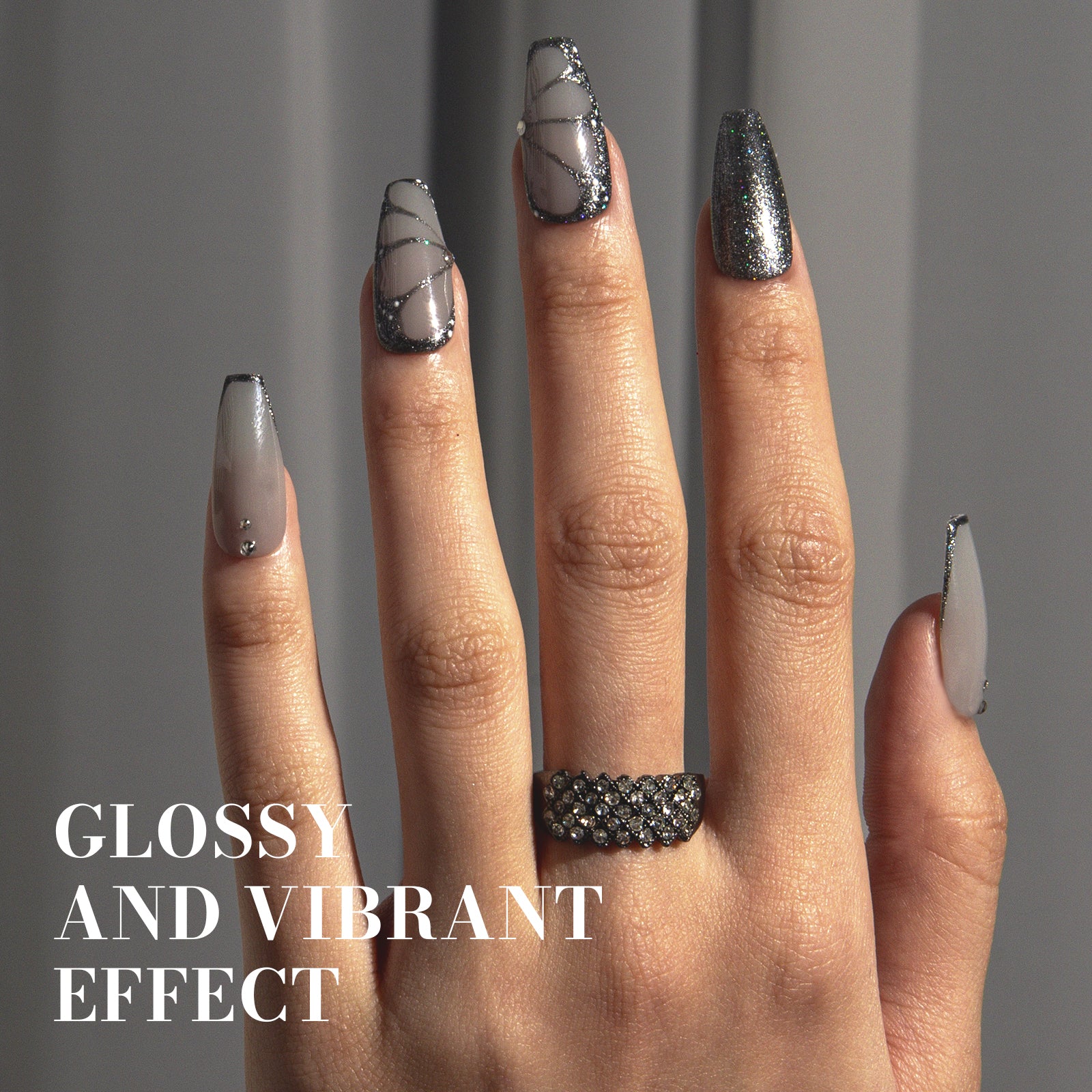 Z200 Galaxy  Black - TPO-Free Faster UV Curing Gel Nail Polish 0.5 fl oz/15ml - 图片5