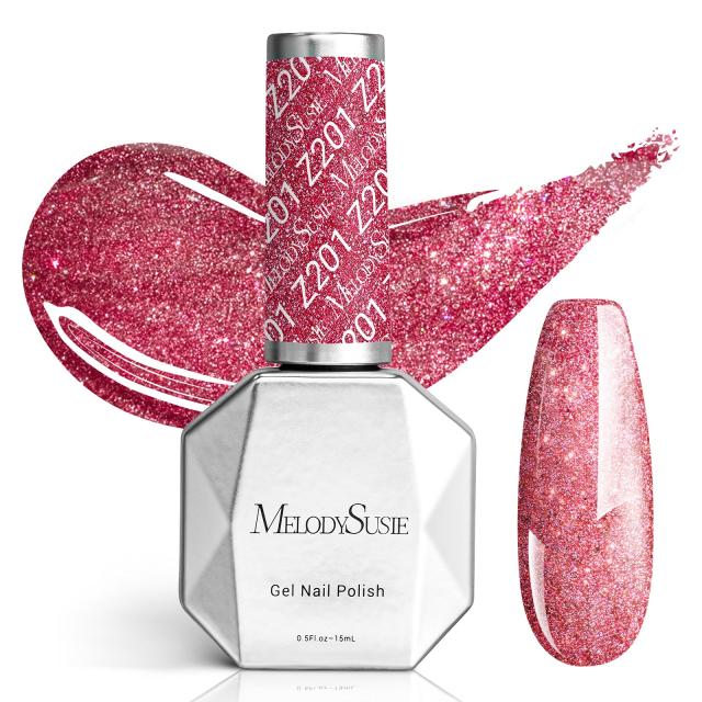 Z201 Glamour Pink  - TPO-Free Faster UV Curing Gel Nail Polish 0.5 fl oz/15ml